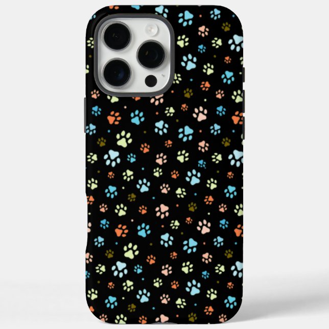 Seamless Colourful Small Dog Paws  Case-Mate iPhone Case (Back)