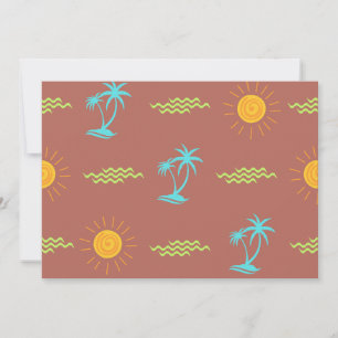 Seamless Colourful Summer Patterns-Floral-Nature Holiday Card