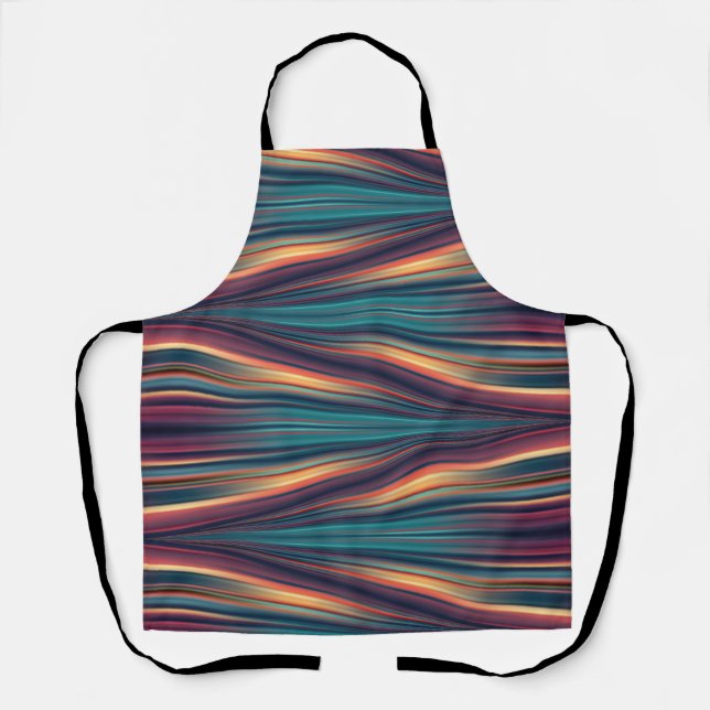 Seamless colours flow pattern on apron (Front)