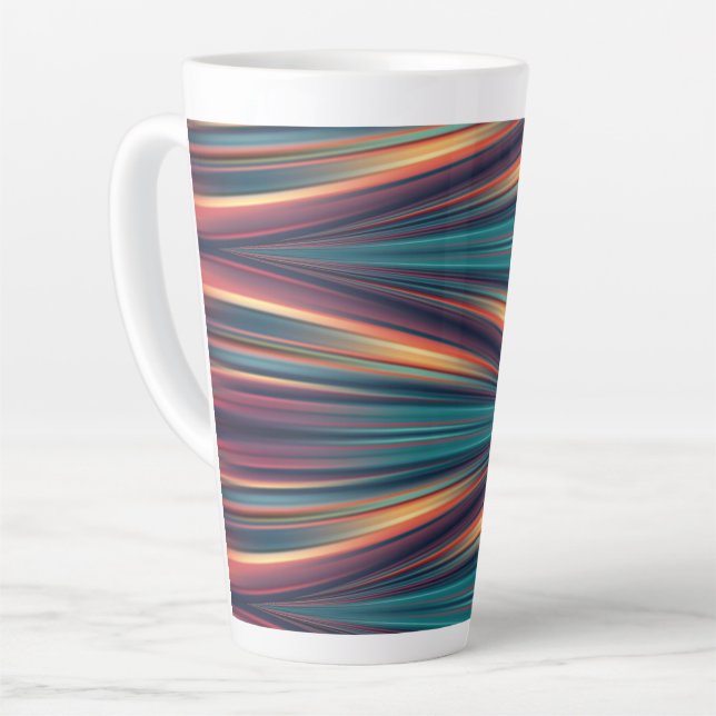 Seamless colours flow pattern on Latte Mug (Left Angle)