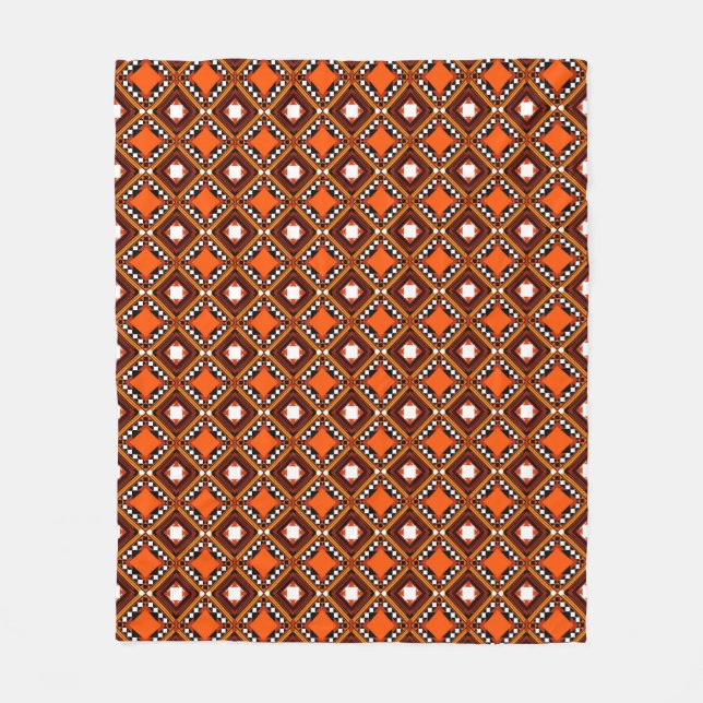 Seamless creative pattern with hand draw geometric fleece blanket (Front)