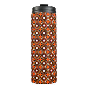 Seamless creative pattern with hand draw geometric thermal tumbler