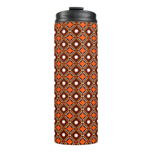 Seamless creative pattern with hand draw geometric thermal tumbler (Front)