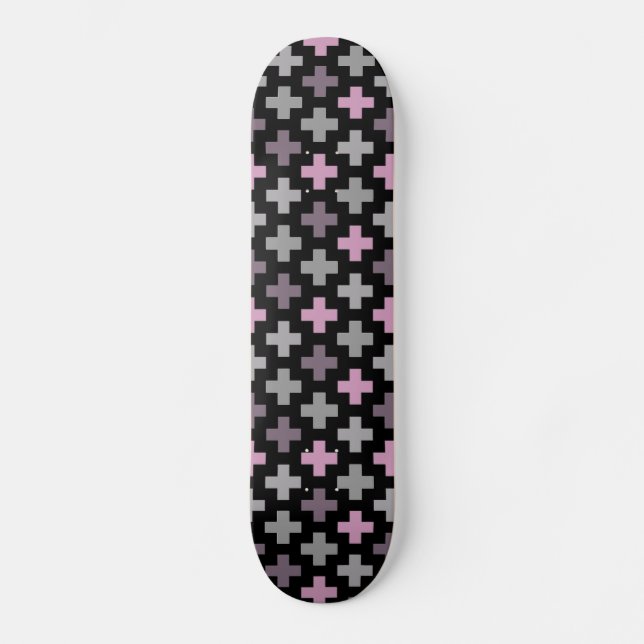 Seamless Cross Pattern Skateboard (Front)