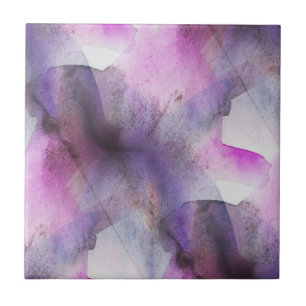 seamless cubism purple abstract art ceramic tile