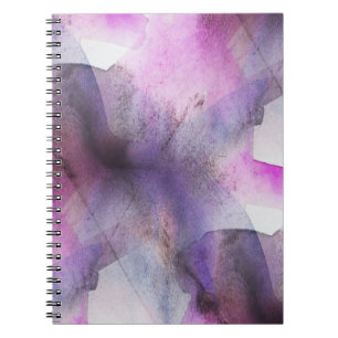 seamless cubism purple abstract art notebook