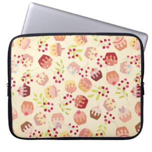 seamless cup cake illustration laptop sleeve