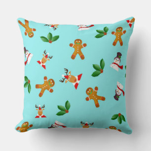 Seamless Cute Christmas Pattern Cushion