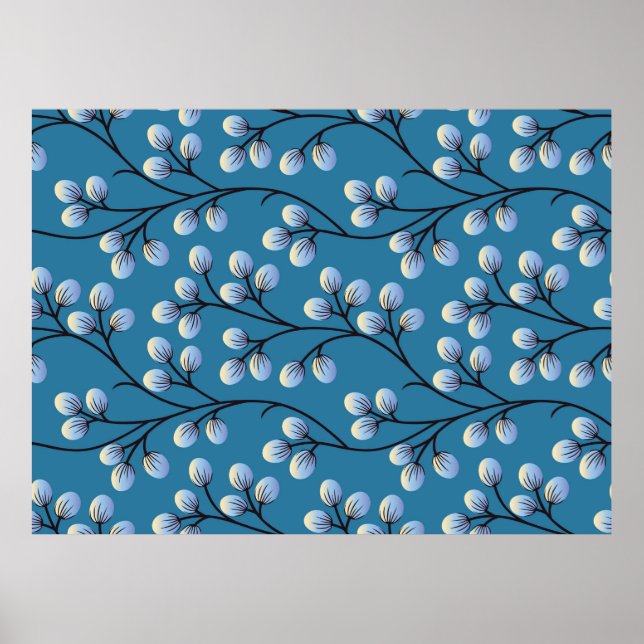 Seamless cute floral pattern design poster (Front)