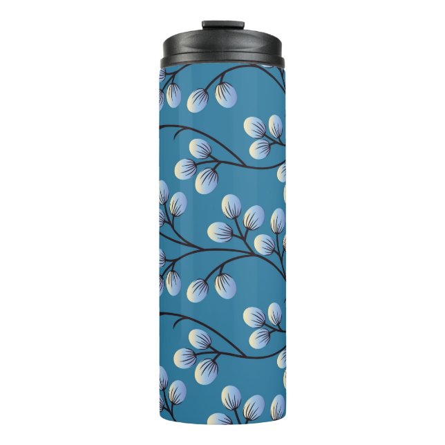 Seamless cute floral pattern design thermal tumbler (Front)