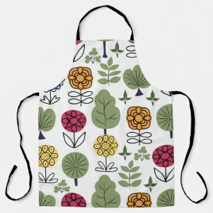 Seamless cute pattern, nature in summer, abstract  apron
