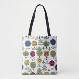 Seamless cute pattern, nature in summer, abstract  tote bag
