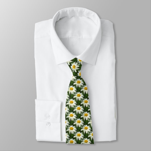 Seamless Daisies II Tie (Tied)