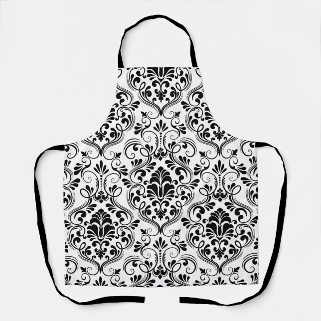 Seamless Damask Apron (Front)