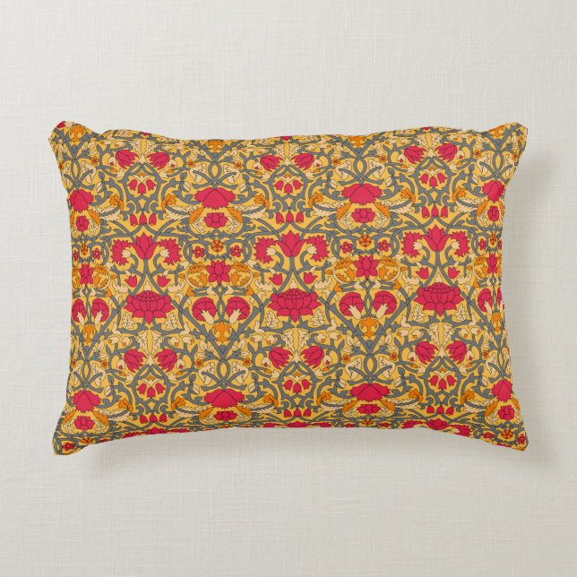 seamless damask paisley pattern decorative cushion (Front)