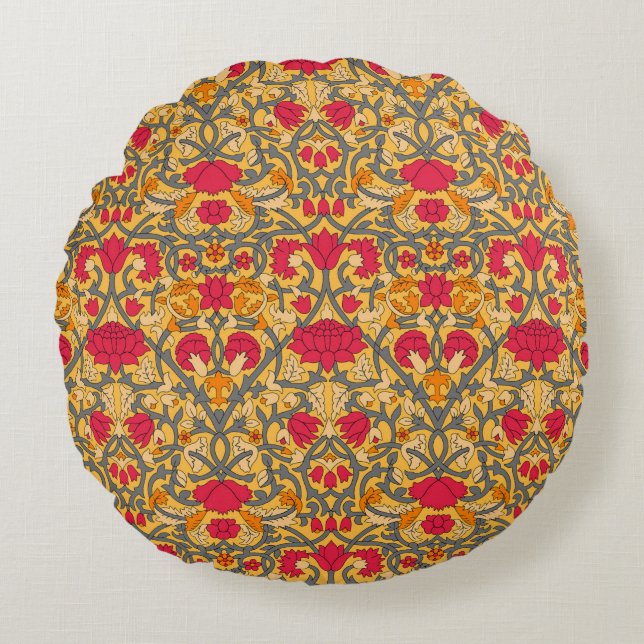 seamless damask paisley pattern round cushion (Front)