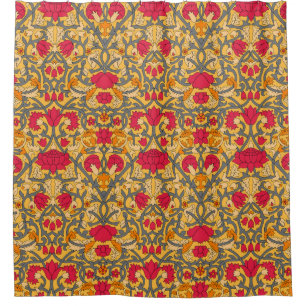 seamless damask paisley pattern shower curtain