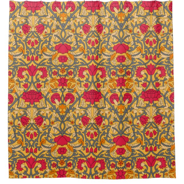 seamless damask paisley pattern shower curtain (Front)