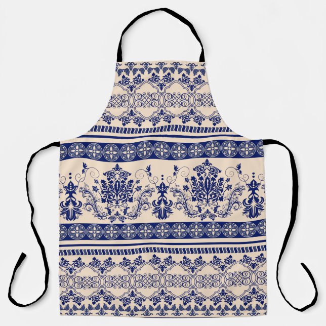 Seamless damask pattern, classic wallpaper, backgr apron (Front)