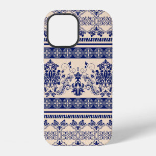 Seamless damask pattern, classic wallpaper, backgr iPhone 12 case