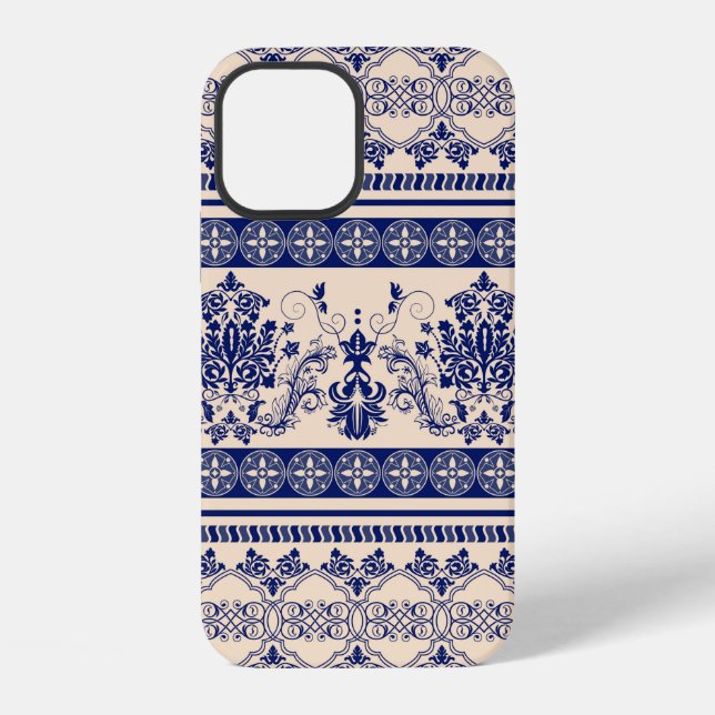 Seamless damask pattern, classic wallpaper, backgr iPhone case (Back)
