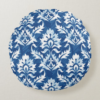 Seamless damask pattern round cushion