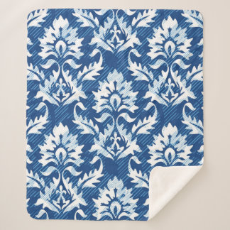 Seamless damask pattern sherpa blanket
