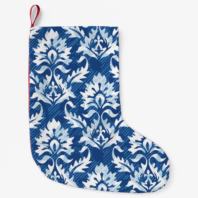 Seamless damask pattern small christmas stocking (Front)