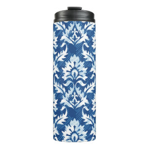 Seamless damask pattern thermal tumbler