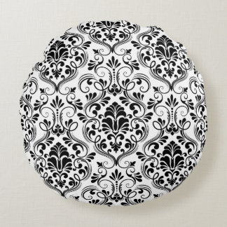 Seamless Damask Round Cushion