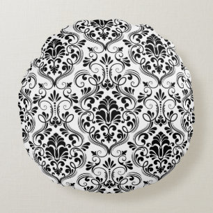 Seamless Damask Throw Pillow