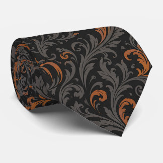 Seamless Dark Baroque Pumpkin Pattern | Black  Tie