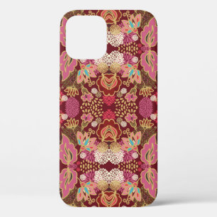 Seamless decorative chaotic floral pattern iPhone 12 case