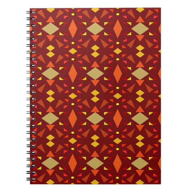 Seamless decorative geometric mosaic ornament patt notebook (Front)