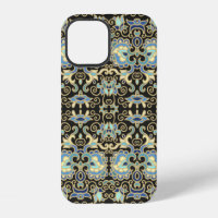 Seamless decorative Vintage laced design on golden