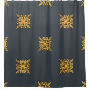 Seamless decorative vintage pattern with elegant o shower curtain