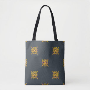 Seamless decorative vintage pattern with elegant o tote bag