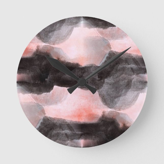 Seamless Design  Texture Background Abstract Round Clock (Front)