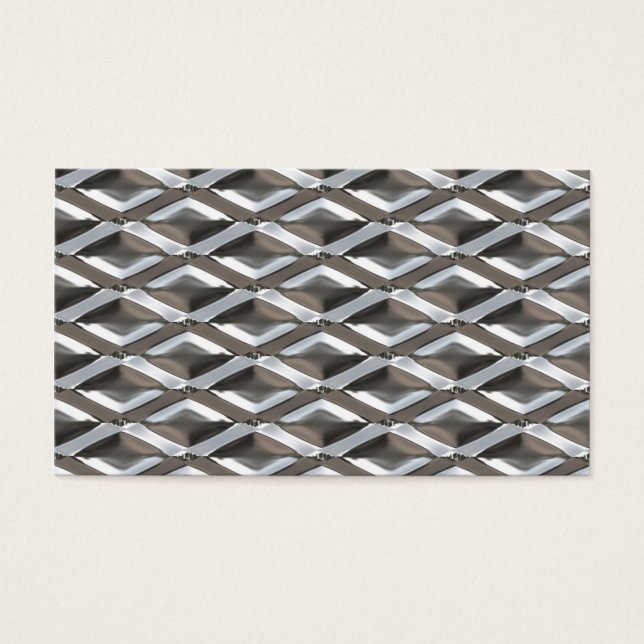 Seamless Diamond Shaped Chrome Plated Metal (Front)