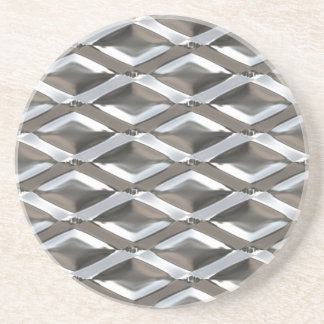 Seamless Diamond Shaped Chrome Plated Metal Coaster