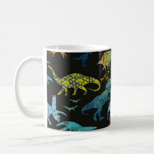 Seamless Dino pattern. Original design with t-rex, Coffee Mug