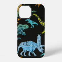 Seamless Dino pattern. Original design with t-rex,
