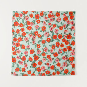 Seamless ditsy pattern in small cute wild flowers. tapestry