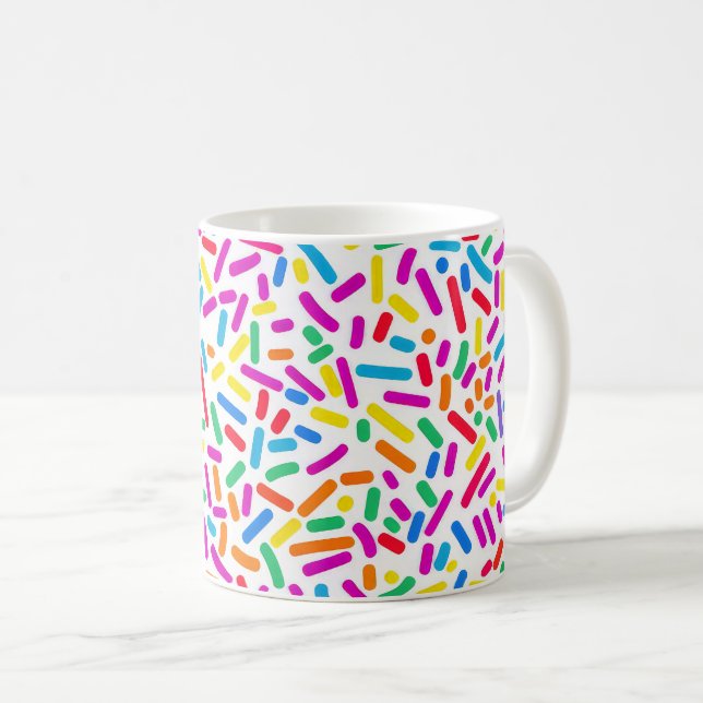 Seamless Doughnut Sprinkles Patterns Mug: A Must-H Coffee Mug (Front Right)