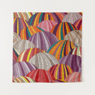 Seamless embroidered wavy pattern. Sown meadows an Tapestry