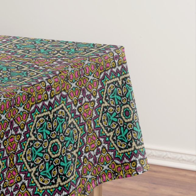 Seamless embroidery tribal ethno boho ornamental t tablecloth (In Situ)