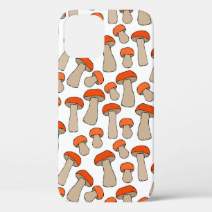 Seamless Endless Red or Orange Aspen Mushrooms Pat iPhone 12 Case