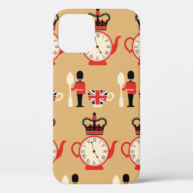 seamless english tea time pattern Case-Mate iPhone case (Back)