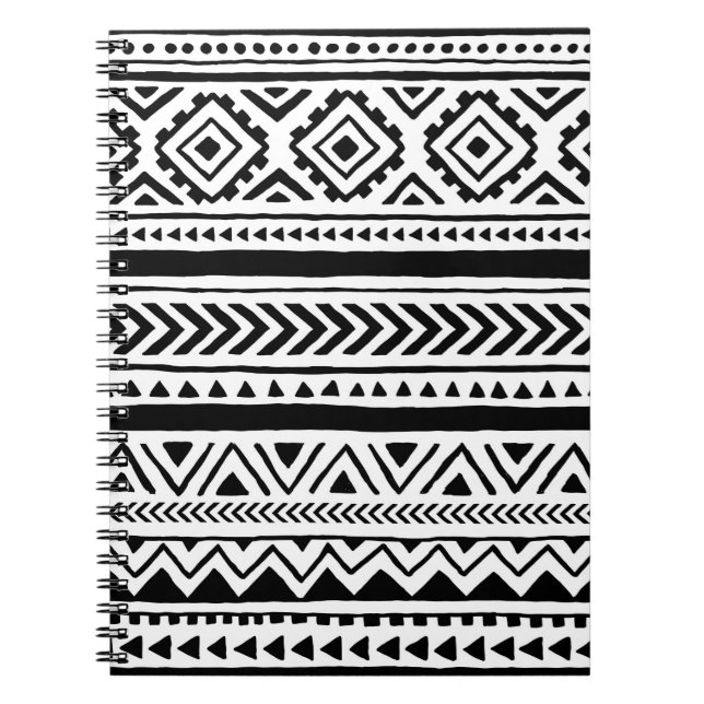 Seamless ethnic and tribal pattern. Handmade. Hori Notebook (Front)