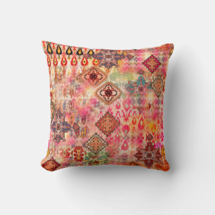Seamless Ethnic beautiful pattern on Abstract digi Cushion